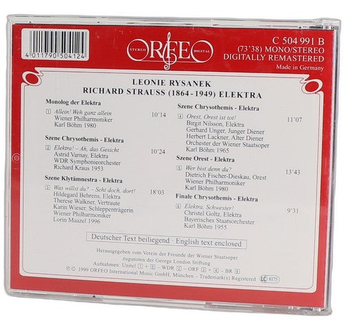 Strauss - Elektra / Chrysothemis, Elektra, Klytämnestra - CD - Orfeo (2) - 1999
