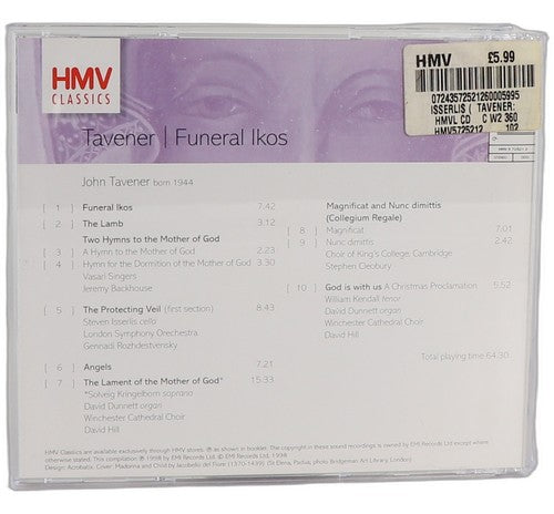 Tavener - Funeral Ikos - CD - HMV Classics - 1998
