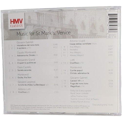 Taverner Consort, Choir & Players - Music For St Mark's, Venice (CD)