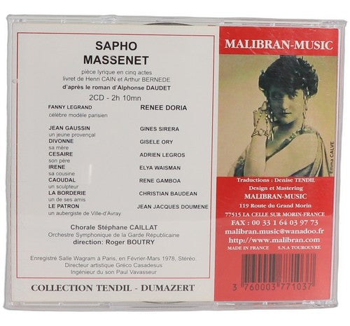 Massenet - Sapho - Box Set 2 CDs - Malibran Music - 1978