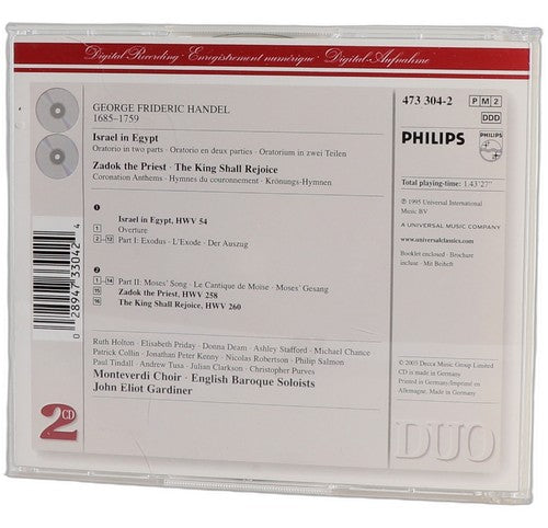 Georg Friedrich Händel - Israel In Egypt · Zadok the Priest · The King Shall Rejoice (2 CD Set)