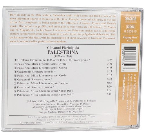 da Palestrina - Missa L'Homme Armé (A 5 Voci) - CD - Naxos - 2000