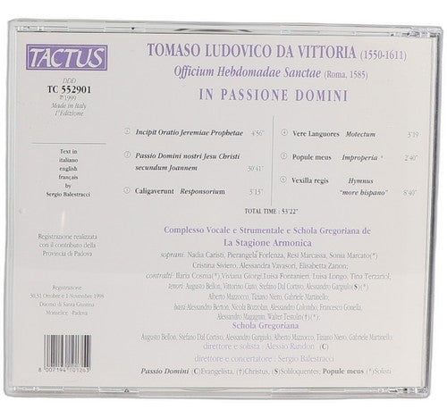 de Victoria - Officium Hebdomadae Sanctae (Roma, 1585) - In Passione Domini - CD