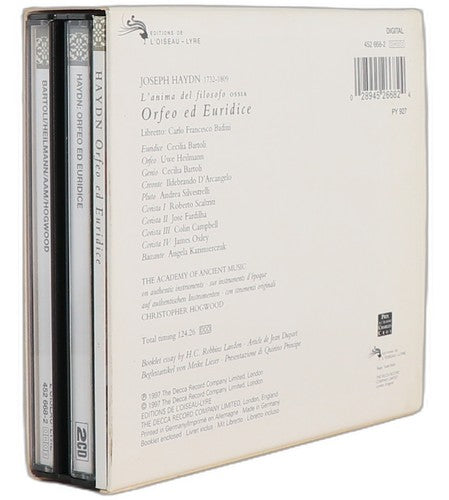 Joseph Haydn - L'Anima Del Filosofo Ossia - Orfeo Ed Euridice (2 CD Set) - Chorlton Analogue