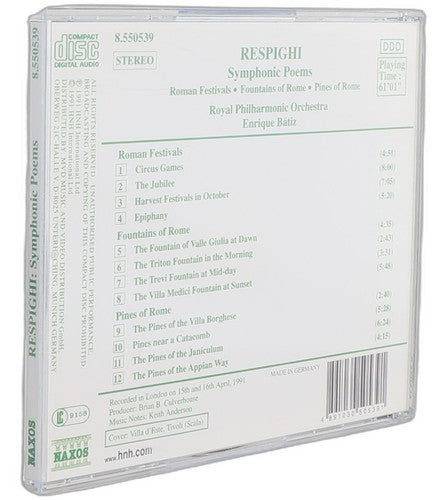 Respighi - Symphonic Poems: Roman Festivals • Pines Of Rome - CD - Chorlton Analogue