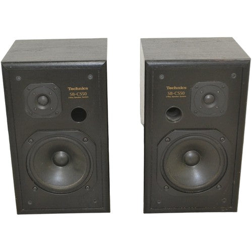 Technics SB-CS50 Bookshelf Speakers Pair 2-Way Stereo Grilles - Chorlton Analogue