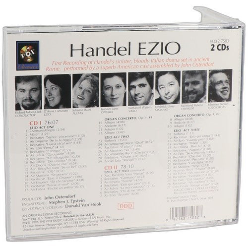 Georg Friedrich Händel - Ezio (Complete Opera In 3 Acts) (2 CD Set) - Chorlton Analogue