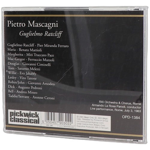 Mascagni - Guglielmo Ratcliff - Box Set 2 CDs - Opera D'Oro - 2003