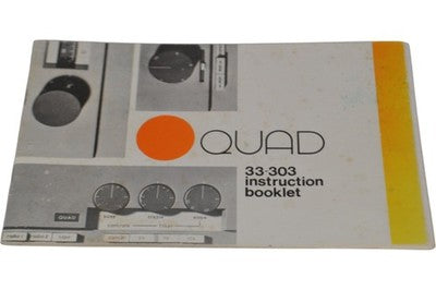 Quad 33 303 Amplifier Instruction Manual Vintage Audio Guide