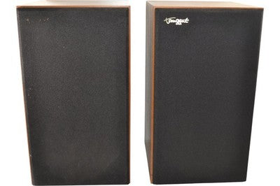 Tangent Vintage Hi-Fi Stereo Wooden Tower Speakers Pair 42cm Tall