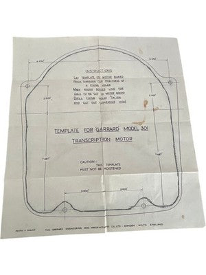 Garrard Model 301 Transcription Motor Vintage User Manual Instruction Guide