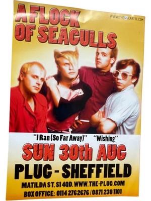 Joblot Flock Of Seagulls Concert Handbills Sheffield Rock Memorabilia