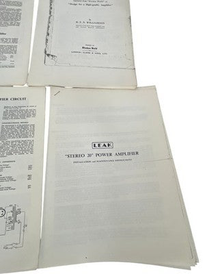 Leak Williamson Amplifier Vintage Circuit Manuals Stereo 20 Power Audio