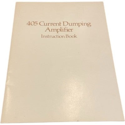 Quad 405 Current Dumping Amplifier Instruction Manual User Guide