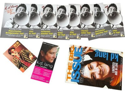 k.d. lang Music Memorabilia Flyer and Postcard Bundle 8 Pieces