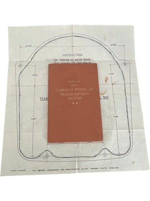 Garrard Model 301 Transcription Motor Vintage User Manual Instruction Guide