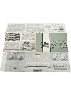 Revox Brochure Reel To Reel Swiss Precision Vintage