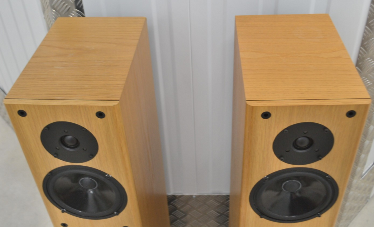 PMC FB1+ Floorstanding Speakers Light Oak Transmission Line Bi-Wire UK - Chorlton Analogue