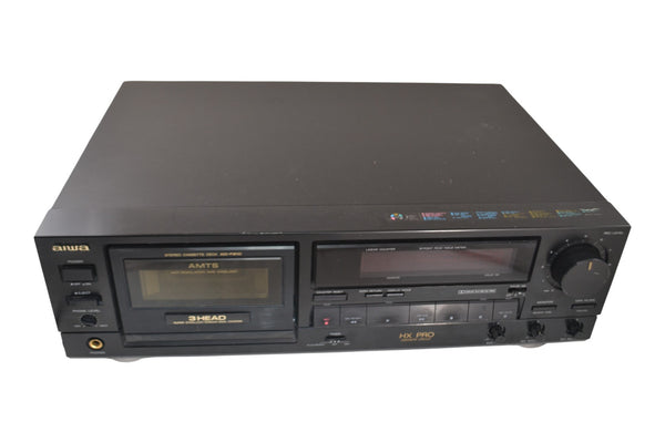 Aiwa AD-F810 Stereo Cassette Deck HX Pro 3 Head AMTS Tape Player