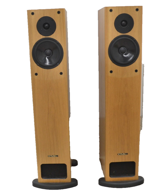 PMC FB1+ Floorstanding Speakers Light Oak Transmission Line Bi-Wire UK - Chorlton Analogue