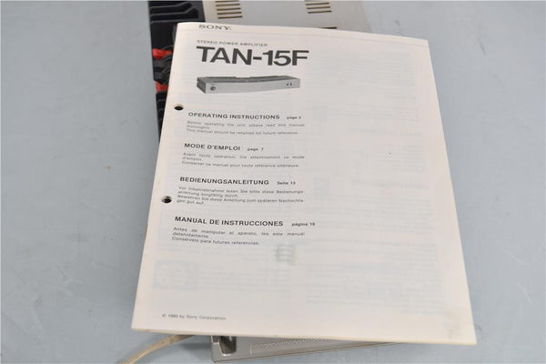 Sony TAN-15F Power Amplifier Original Boxed with Manual