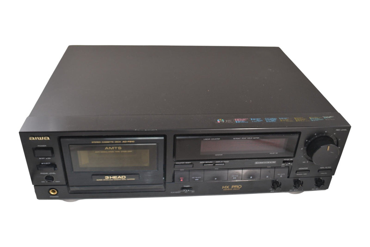 Aiwa AD - F810 Stereo Cassette Deck HX Pro 3 Head AMTS Tape Player - Chorlton Analogue