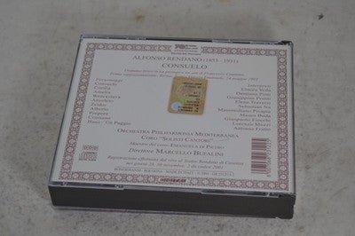 Alfonso Rendano Consuelo CD Classical Music Philharmonia Mediterranea - Chorlton Analogue