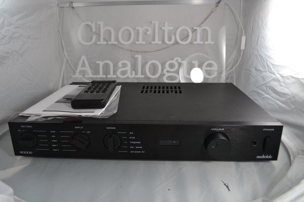Audiolab 8000S 50W Integrated Amplfier Black Original Boxed - Chorlton Analogue