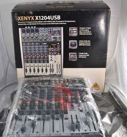 Behringer XENYX X1204USB Premium 12 - Input 2/2 - Bus Mixer with XENYX Mic Preamps - Chorlton Analogue