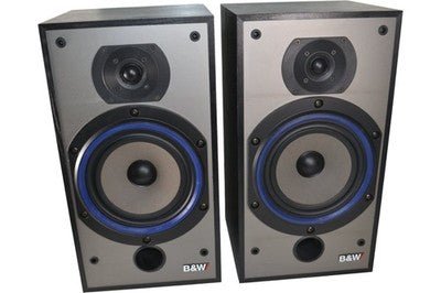 B&W DM110 Pair Vintage Bookshelf Speakers Black Audio HiFi Stereo Sound - Chorlton Analogue