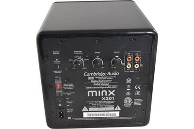 Cambridge Audio Minx X201 Active Subwoofer 200W Compact DSP Black - Chorlton Analogue