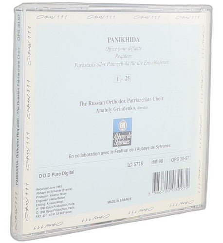 Choir - Panikhida (Orthodox Requiem, 17th Century) - CD - Opus 111 - 1994 - Chorlton Analogue