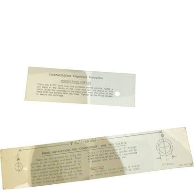 Connoisseur Alignment Protractor Turntable Setup Tool Vinyl Record Accessory - Chorlton Analogue