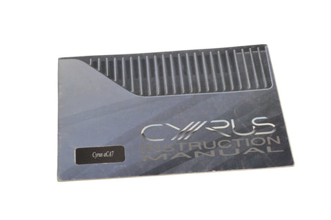 Cyrus aCA7 Instruction Manual - Chorlton Analogue