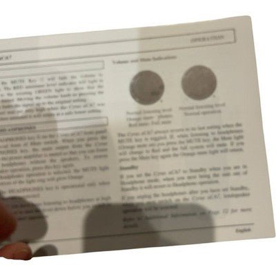 Cyrus cA7 Instruction Manual Vintage Audio Guide Booklet English Version - Chorlton Analogue