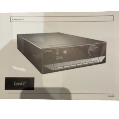 Cyrus cA7 Instruction Manual Vintage Audio Guide Booklet English Version - Chorlton Analogue