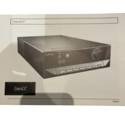 Cyrus cA7 Instruction Manual Vintage Audio Guide Booklet English Version - Chorlton Analogue