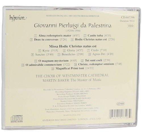 da Palestrina - Music For Advent And Christmas - CD - Hyperion - Chorlton Analogue