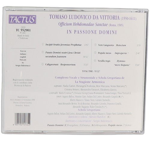 de Victoria - Officium Hebdomadae Sanctae (Roma, 1585) - In Passione Domini - CD - Chorlton Analogue