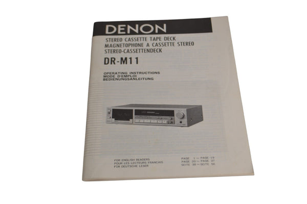 Denon DR - M11 Instruction Manual - Chorlton Analogue