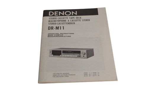 Denon DR - M11 Instruction Manual - Chorlton Analogue