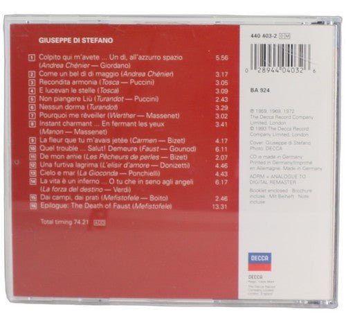 di Stefano - Giuseppe di Stefano - CD - Decca - 1993 - Chorlton Analogue