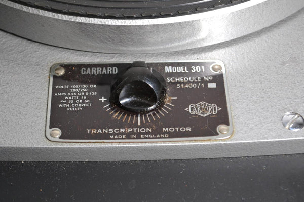 Garrard 301 Hammertone Grease Bearing Schedule 1 Turntable - Chorlton Analogue