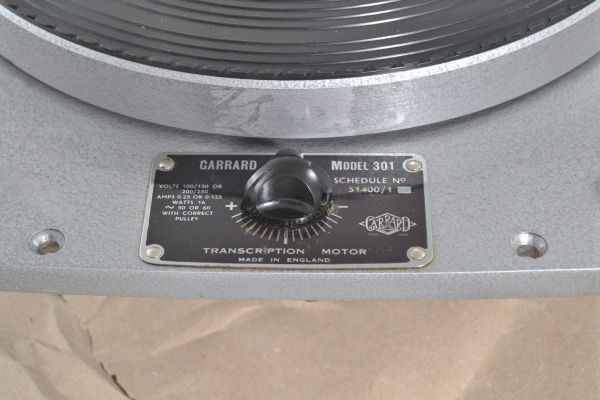Garrard 301 Hammertone Turntable Schedule 1 Early - Chorlton Analogue