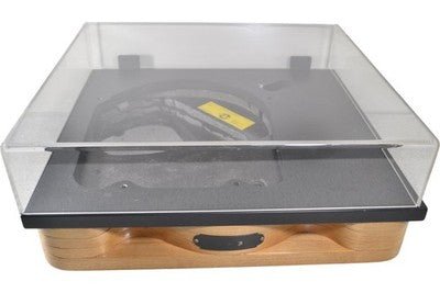 Garrard 301 Turntable Plinth Base Black Lid Wooden Design Sturdy Durable - Chorlton Analogue