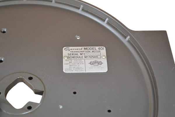 Garrard 401 Chassis Top Plate Flush Strobe Original Turntable Part Deck Panel - Chorlton Analogue