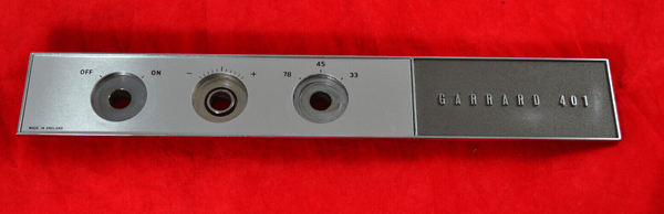 Garrard 401 Control Panel and Fascia Early Flush Strobe - Chorlton Analogue