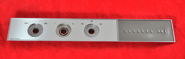 Garrard 401 Control Panel and Fascia Early Flush Strobe - Chorlton Analogue