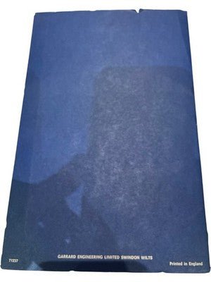 Garrard 401 Instruction Manual Vintage Turntable Template Guide - Chorlton Analogue