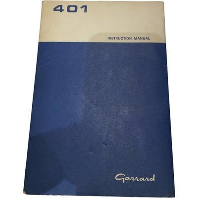Garrard 401 Instruction Manual Vintage Turntable Template Guide - Chorlton Analogue